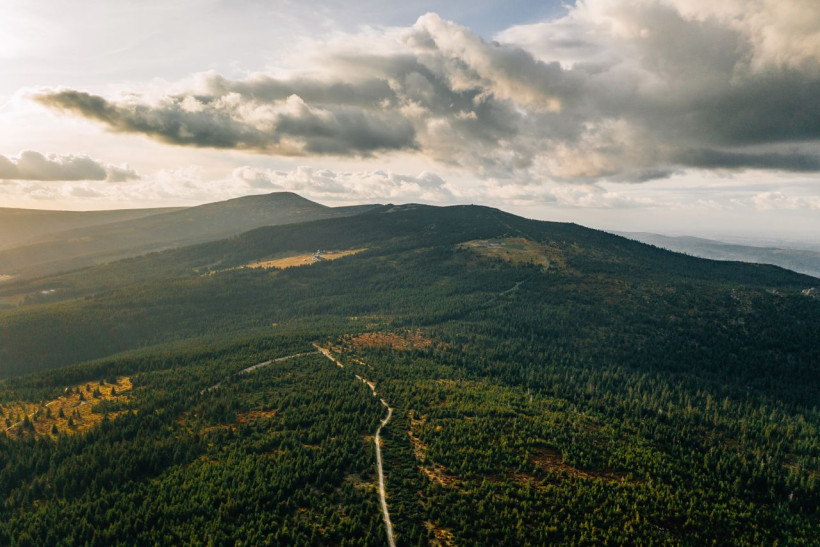Riesengebirge Luftbild Špindlerův Mlýn